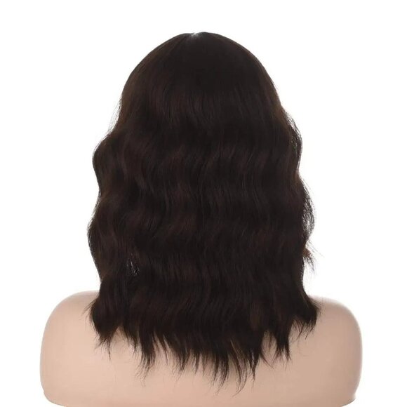 Chocolate Brown Full Wig with Bang - Picture 3 of 4